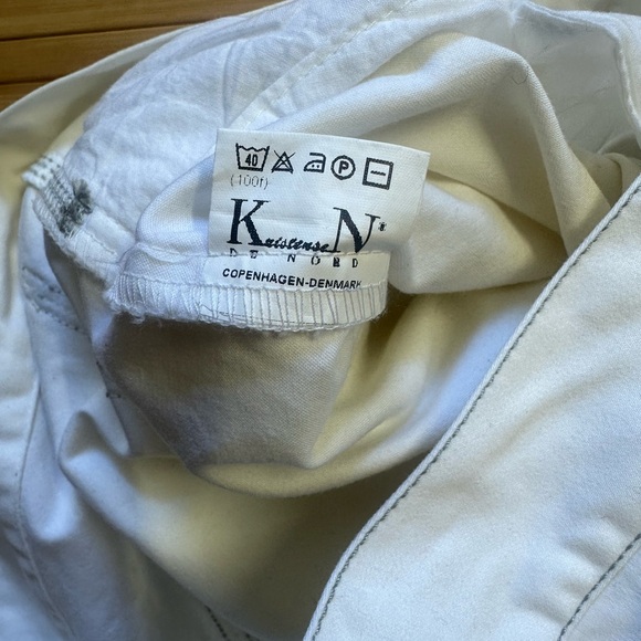 NWOT- Kristensen Du Nord WHITE JEANS grey stitching cotton elastane. US size 6 - Picture 7 of 10